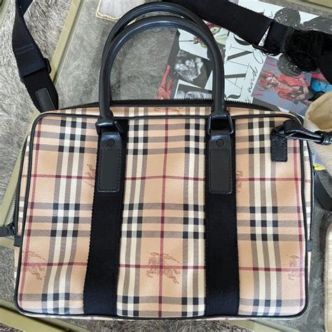 fake burberry laptop bag|burberry check and leather bag.